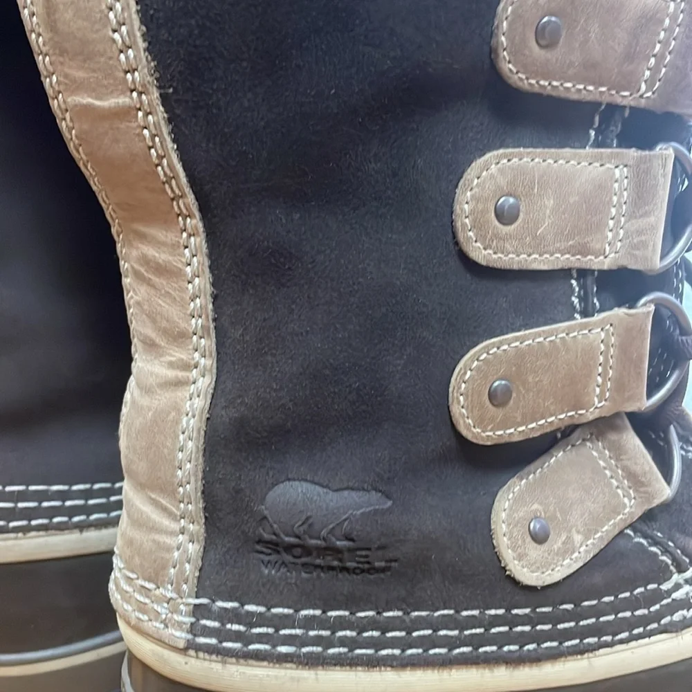 Sorel Joan of Artic waterproof tall suede winter boots, faux fur lined
